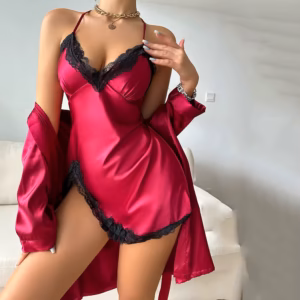Lace Satin Nightwear Set