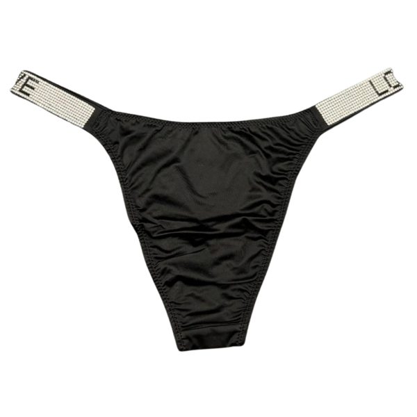 GLOW LACE CRYSTAL STRAP THONG — 8 Pack