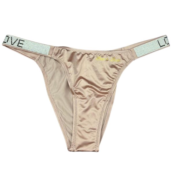GLOW LACE CRYSTAL STRAP THONG — 8 Pack