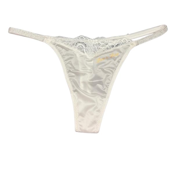 MIDNIGHT GLITZ LOW RISE LACE TRIM G-STRING — 4 Pack