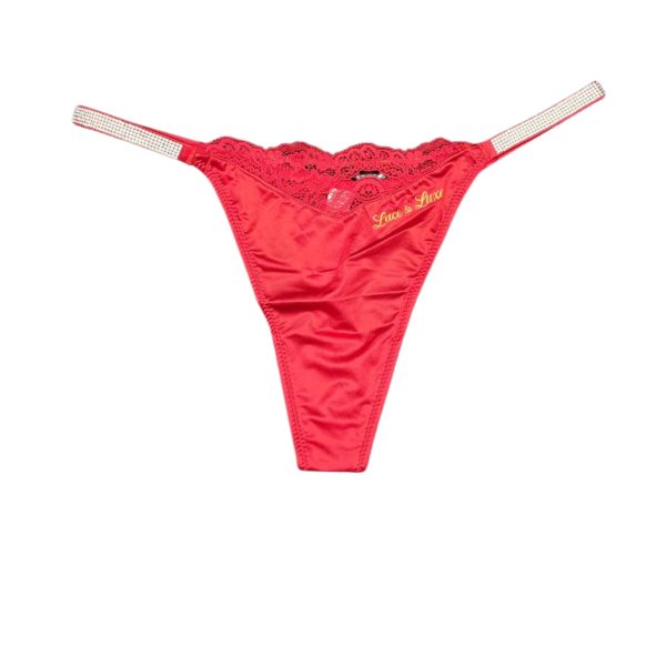 MIDNIGHT GLITZ LOW RISE LACE TRIM G-STRING — 4 Pack